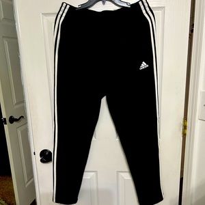 Black white strip pants. Adidas. Size large
